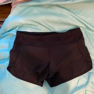 Black lululemon speed up shorts